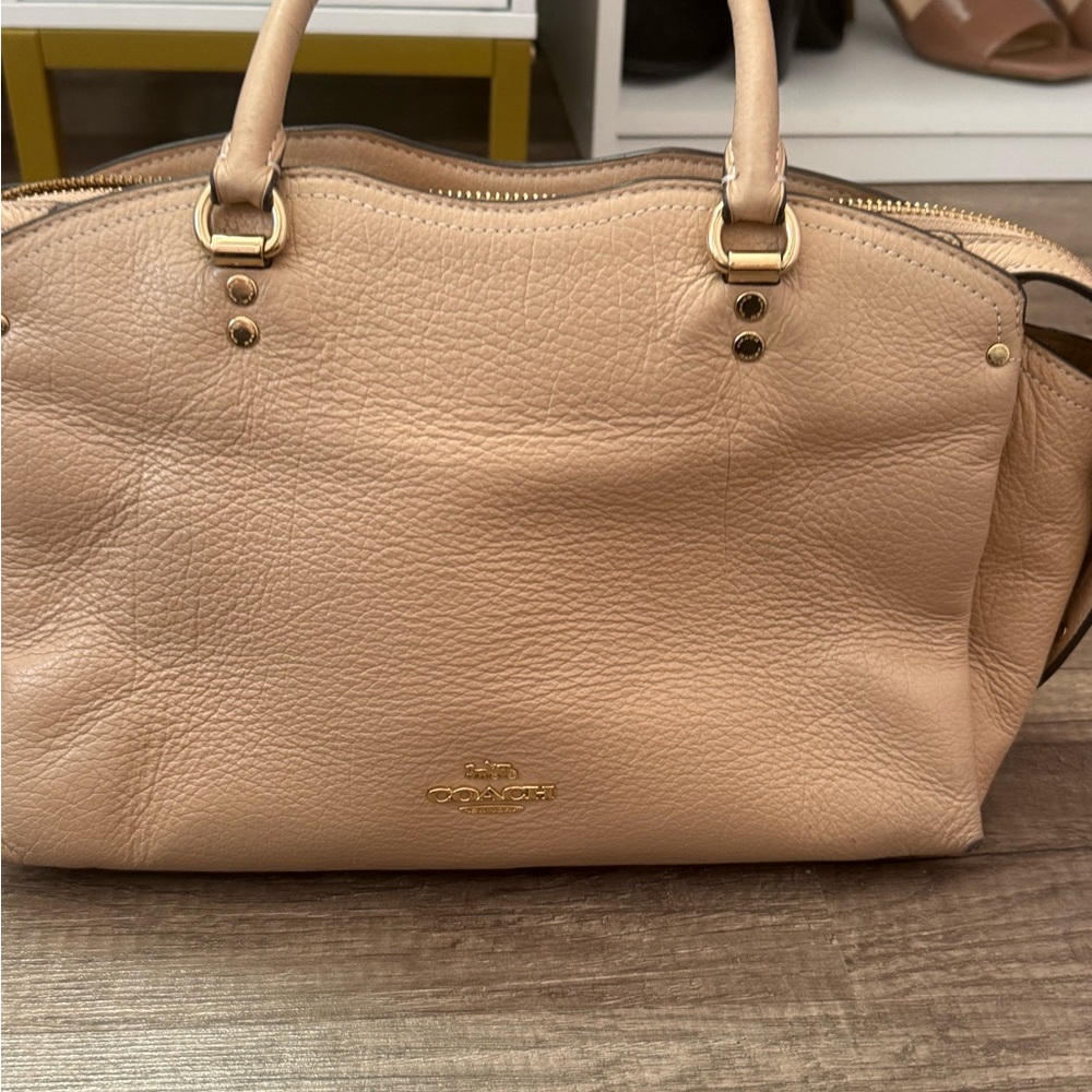 Coach Beige Leather Satchel